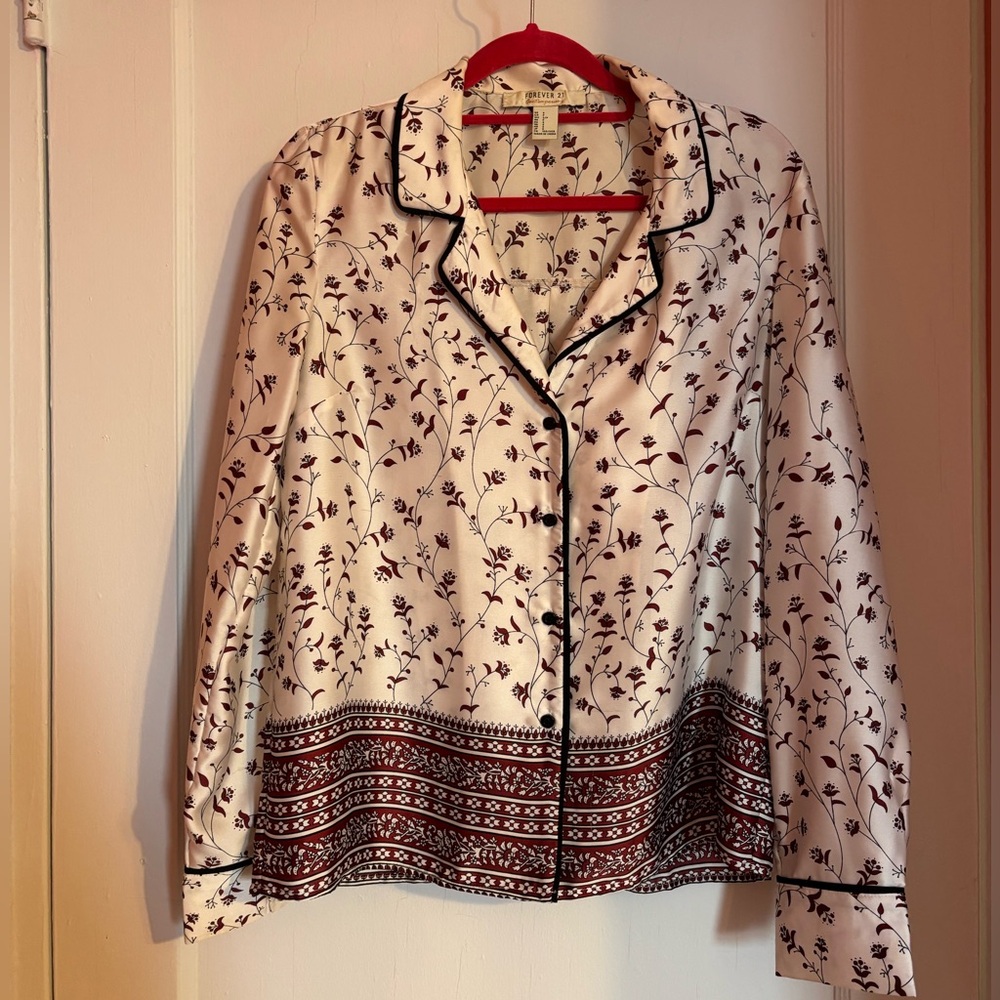 Satin Floral Blouse